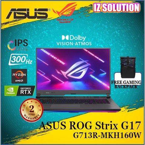 ASUS ROG STRIX G713R-MKH160W 17.3'' IPS FHD 300Hz Gaming Laptop Eclipse ...