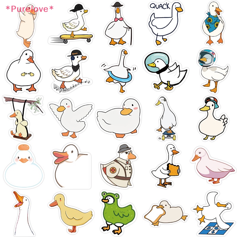Purelove> 50 Pcs Cartoon Animal Cute Duck Graffiti Sticker Toy DIY Kids ...