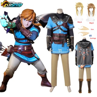 Game Zelda Cosplay Costume Breath of the Wild Link Shirt Cloak Uniform  Accessories Adult Men Carnival Halloween Party Full Set - AliExpress