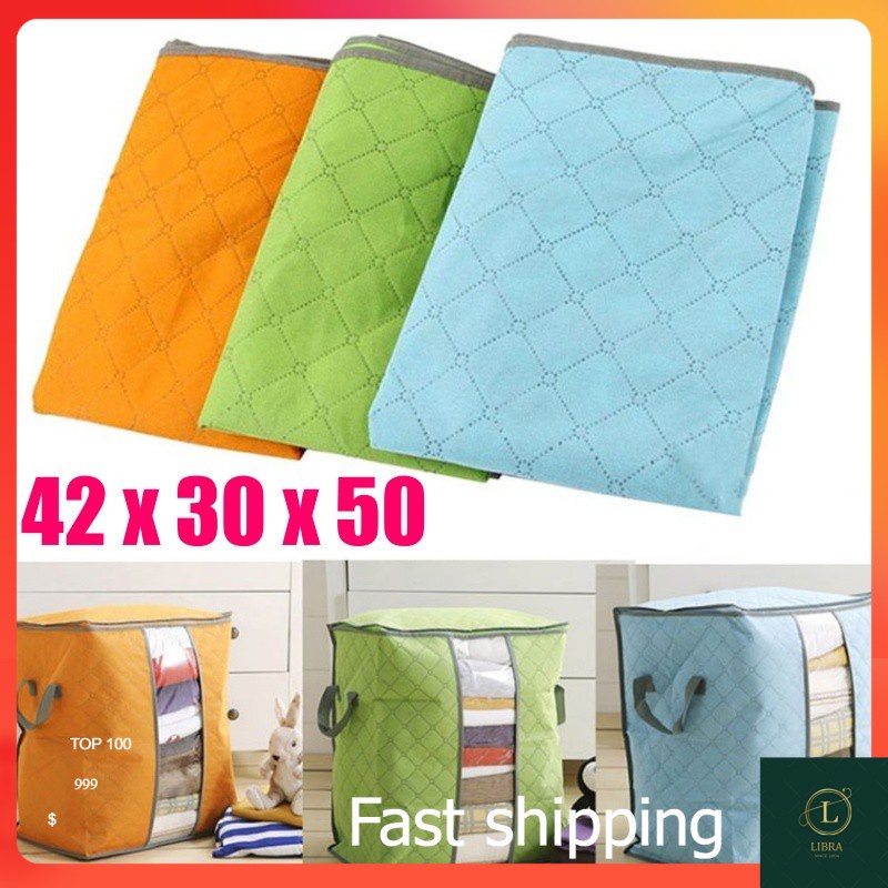 Non Woven Foldable Storage Bags Fabric Large Quilt Storage Bag