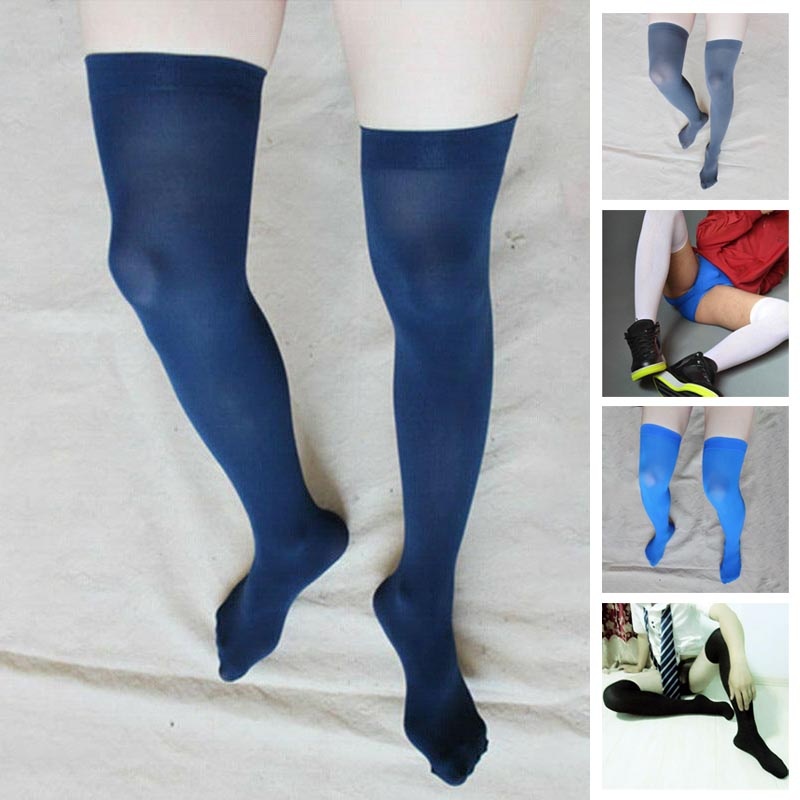 Socks Knee high Slim fit Solid Thigh Breathable Hosiery Stockings ...