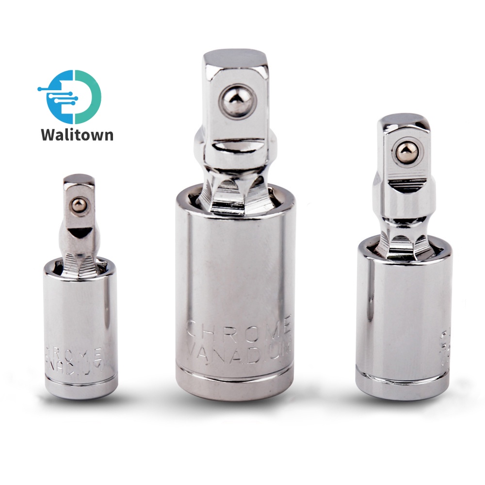 1/4" 3/8" 1/2" Universal Joint Set 360 Deg Rotary Head Ratchet Angle