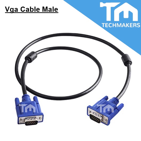 1.5M VGA Male-To-VGA Male Cable 15-Pin for LCD Monitor HDTV Projector VGA Cable TESTED WORKING