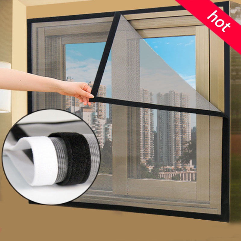 Anti-mosquito Window Screen Self Adhesive Velcro Window Mosquito Net ...