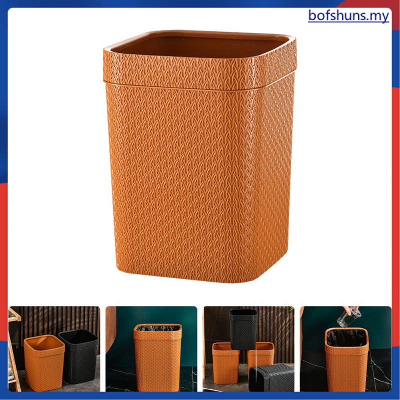 Rattan Trash Can Office Trashcan Rustic Cans Small, Shopee Malaysia
