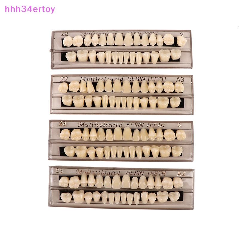 Hhh34ertoy> 28teeth Resin Denture Teeth Comparator Mirror Ry Bleaching 