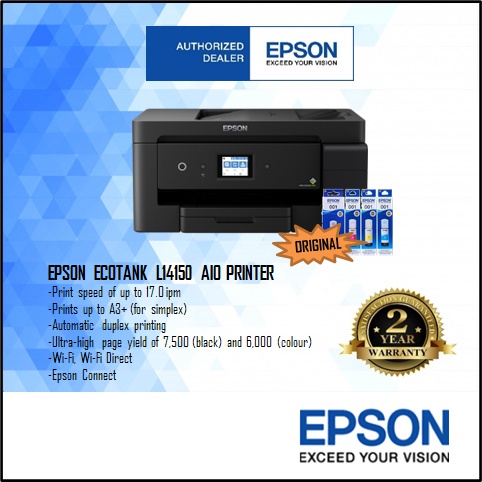 Epson EcoTank L14150 A3+ Wi-Fi Duplex Wide-Format All in One AIO Ink ...