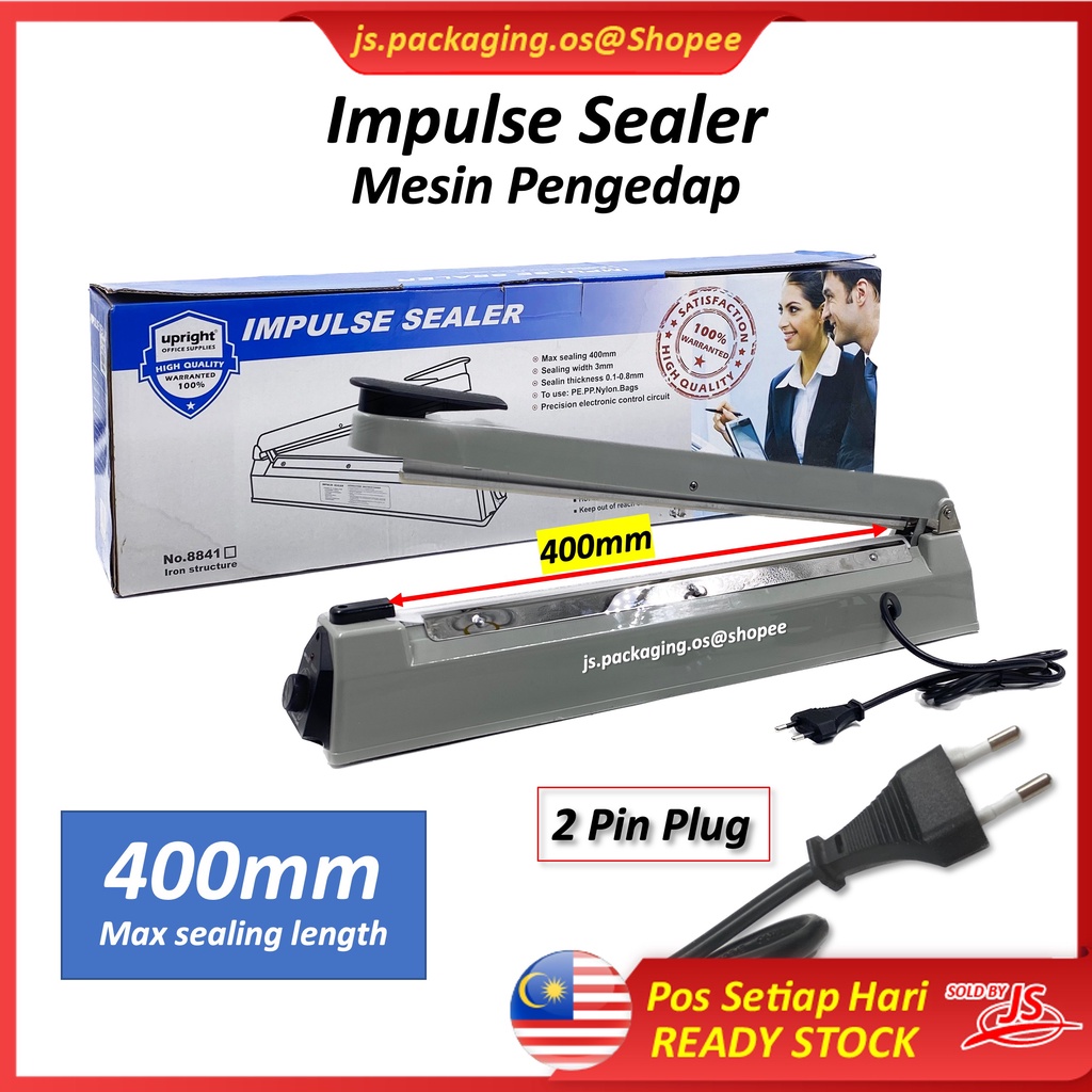 Impulse Sealer 400mm Film Plastic Poly Bag Seal Packaging Heat Sealer