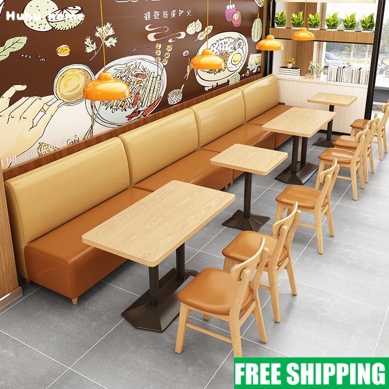 Restaurant Noodle Shop Snack Bar Table Chair Combination Simple Milk