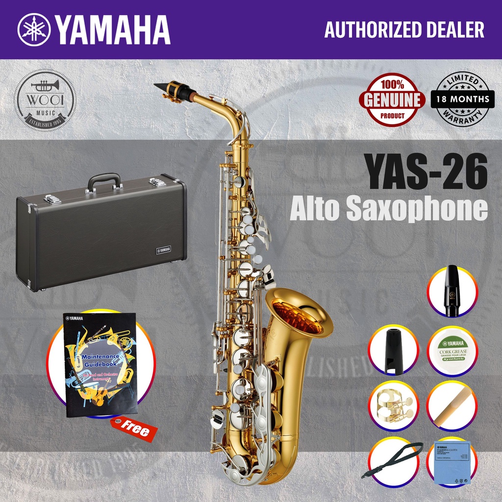 Yamaha YAS26 Alto Saxophone YAS26 Alto Sax (Free Yamaha Maintenance