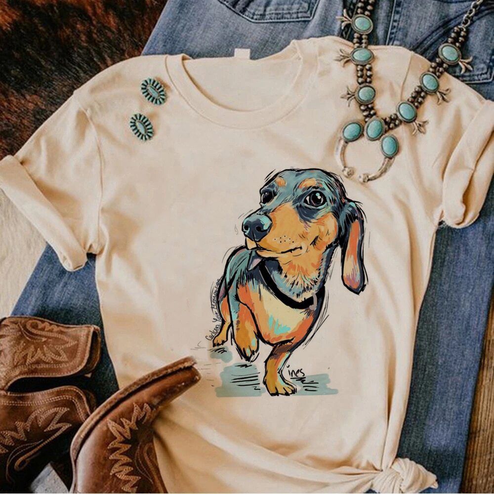 Dachshund t shirt outlet women's