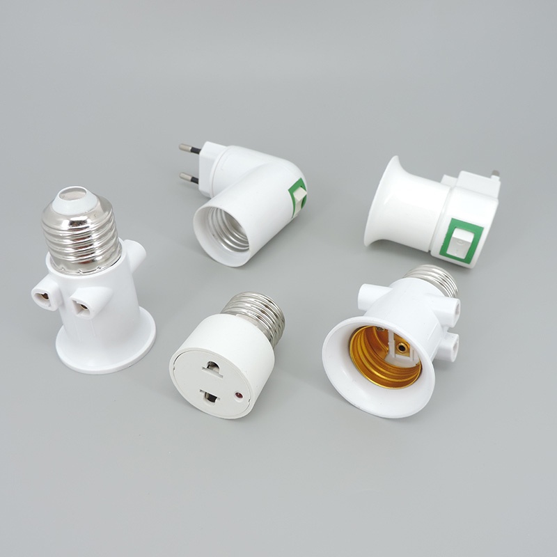 AC US EU UK to E26 E27 power supply LED bulb lamp Holder Base Socket ...