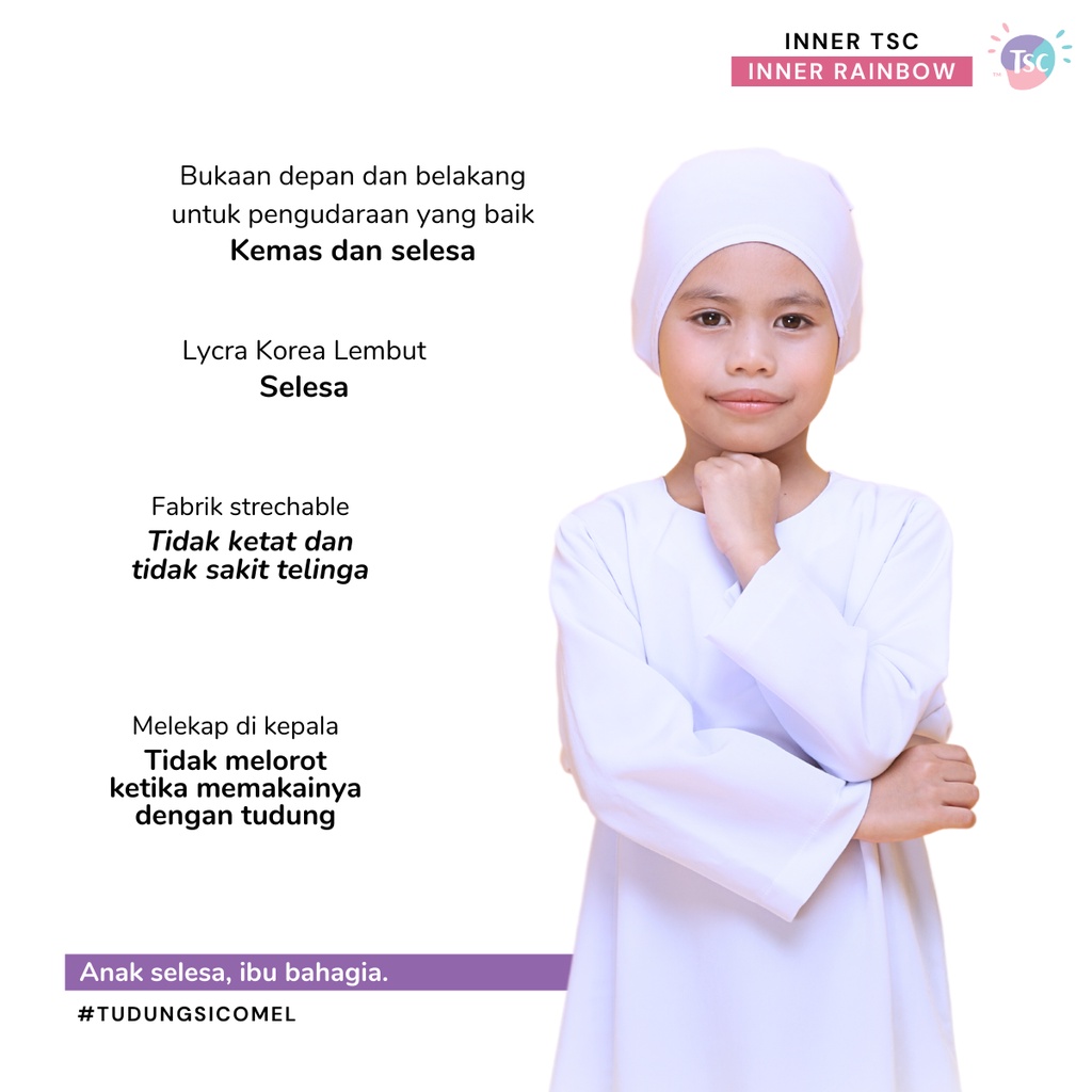 ORIGINAL Inner Kids TudungSiComel / inner budak / inner tudung | Shopee ...