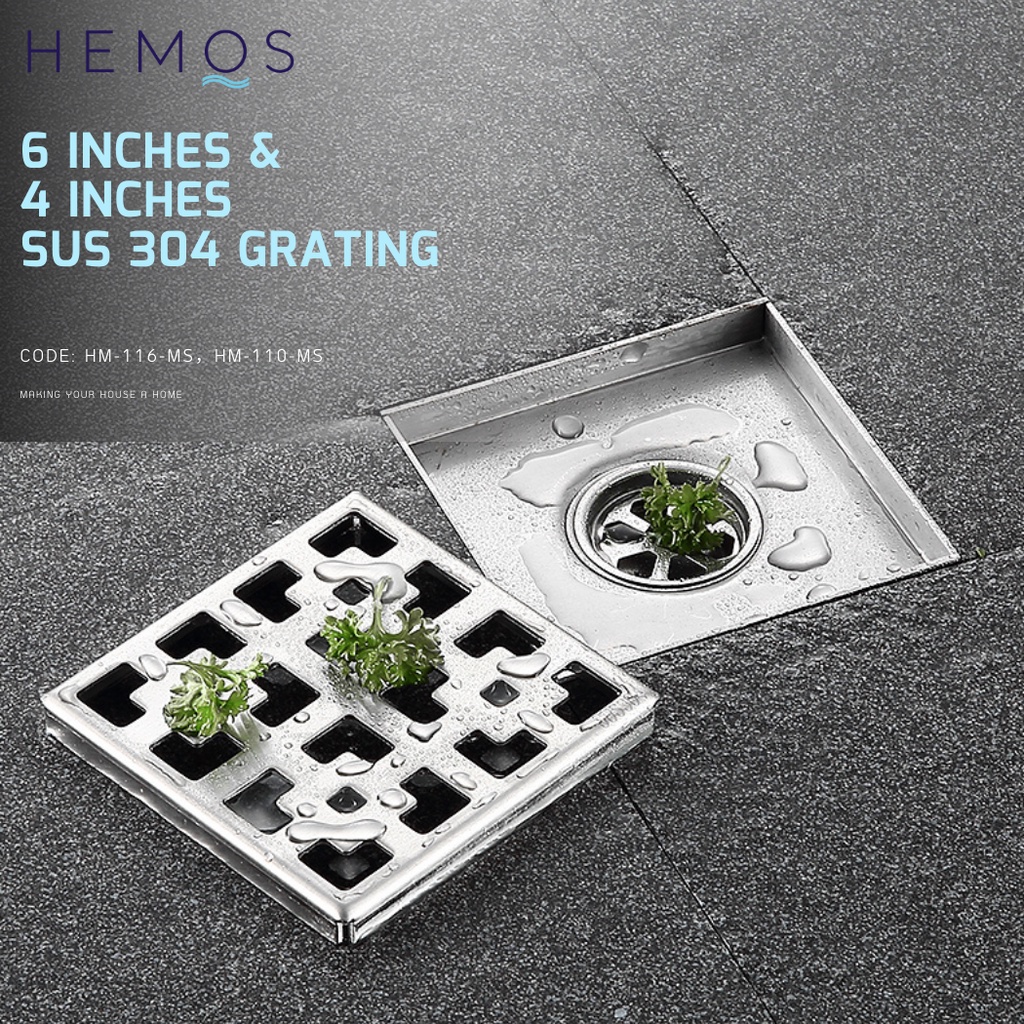 HEMOS FITTING SUS 304 4 INCH HM-116,118,121 6 INCH INDOOR OUTDOOR FLOOR ...