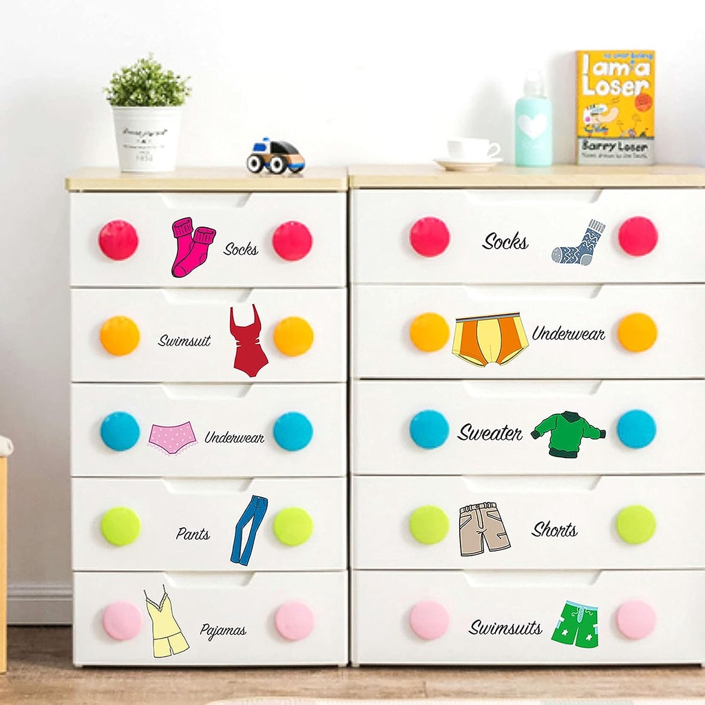 Harbour Life Dresser Clothing Decal Boy Clothes Labels Girl Dresser ...