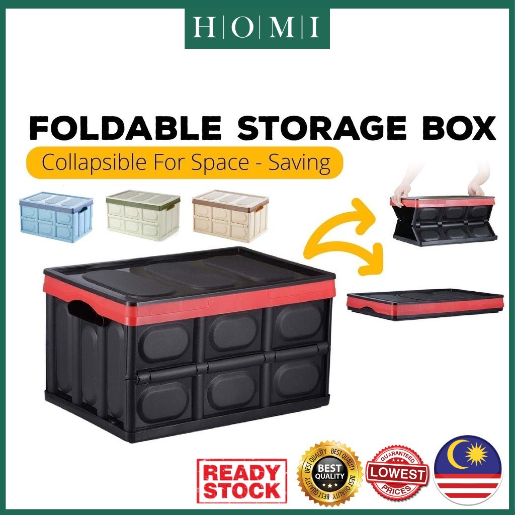 📦READY STOCK Foldable Storage Box Collapsible Bin Container Box ...