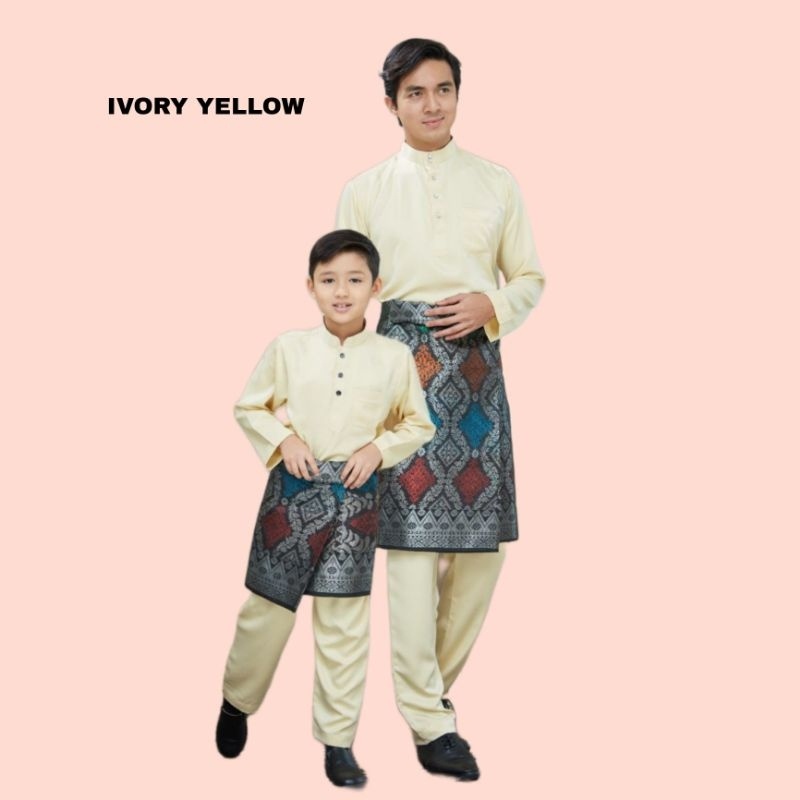 BAJU MELAYU 2023 SOFT YELLOW KUNING IVORY YELLOW RAFIDA BAJU MELAYU ...