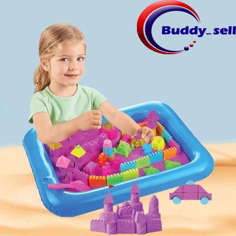 DIY Eco Sand 1 KG Safe Hygiene Playful Indoor Outdoor Dynamic Sand Kids Toy  Colorful