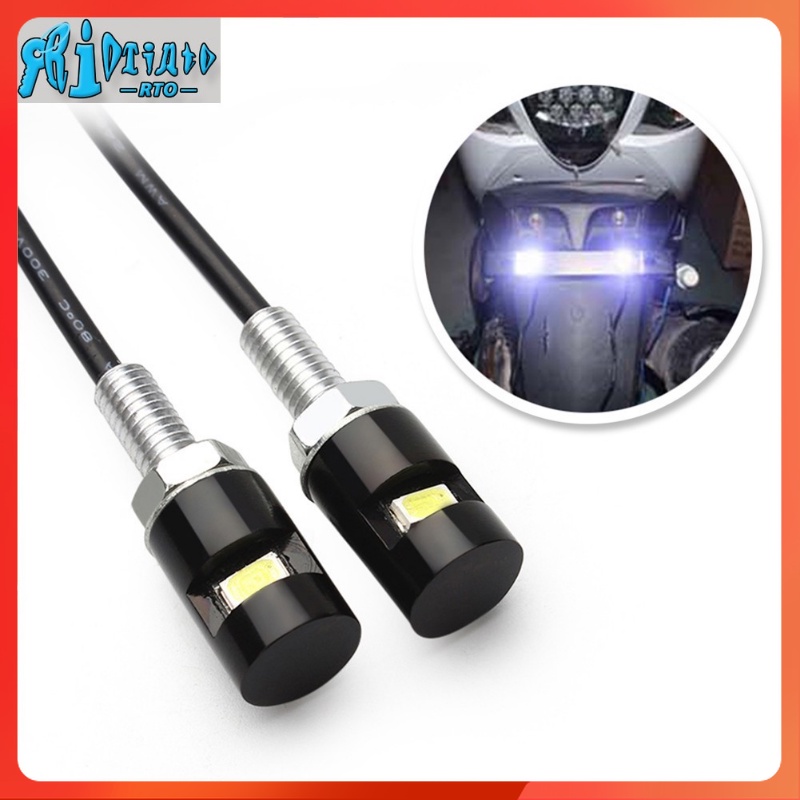 RTO 2Pcs Car Motorcycle Number License Plate Lights 12V LED 5630 SMD ...