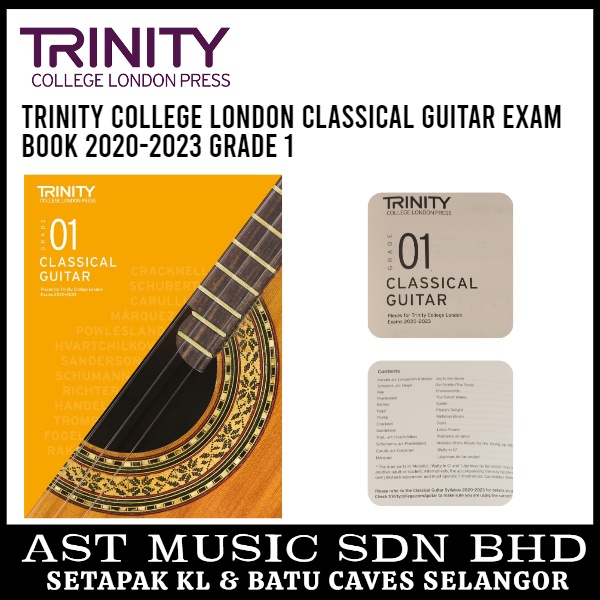 Trinity College London Classical Guitar Exam Book 2020 2023 Grade 1