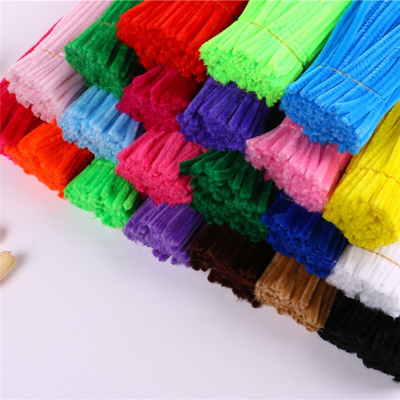 Fast Delivery 100pcs Colorful Dense fuzzy wire pipe cleaner craft ...