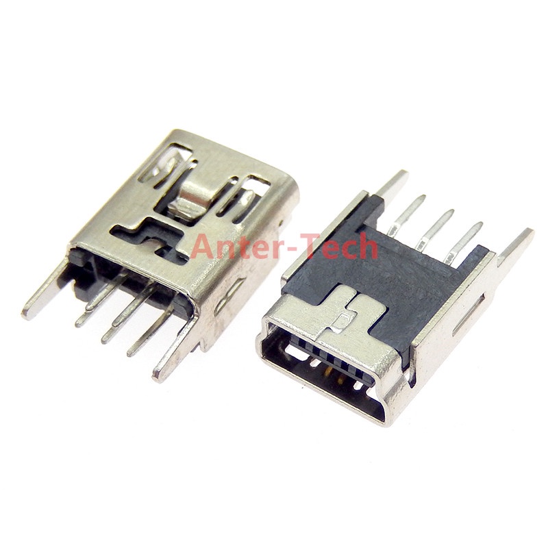 10pcs Mini Usb Smd 5 Pin Female Mini B Socket Connector Plug Straight Dip Jack Connector Plug In 6072