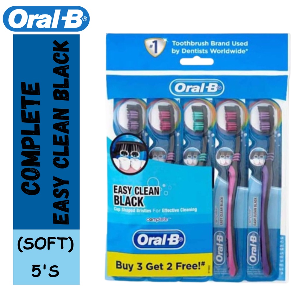 Oral-B Complete Easy Clean Black (Soft) 5'S | Shopee Malaysia
