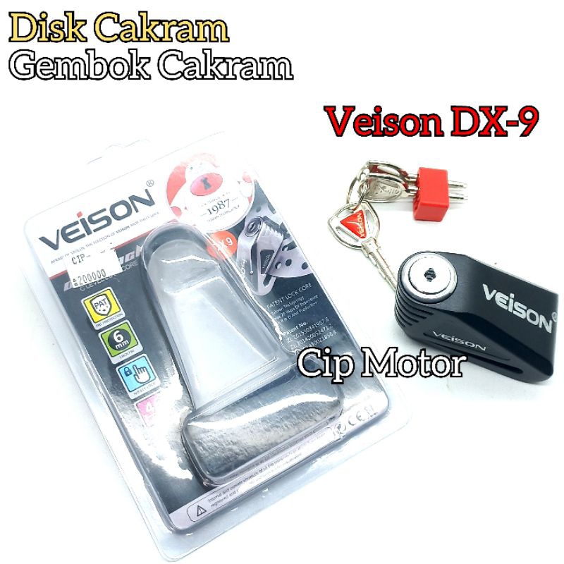 Original VEISON DX9 DX-9 Disc Padlock Disc Lock | Shopee Malaysia