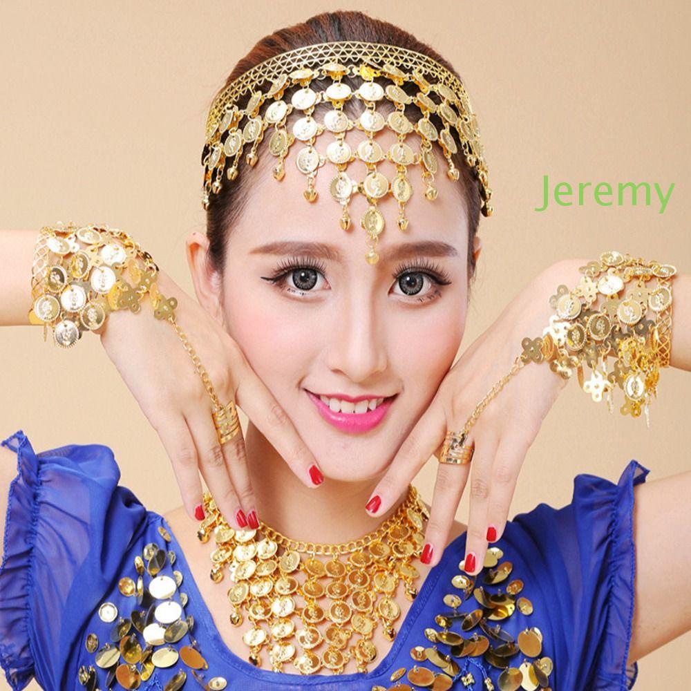Hair Band Belly Dance Headpiece Jewelry Gold Skirt Maang Tikka
