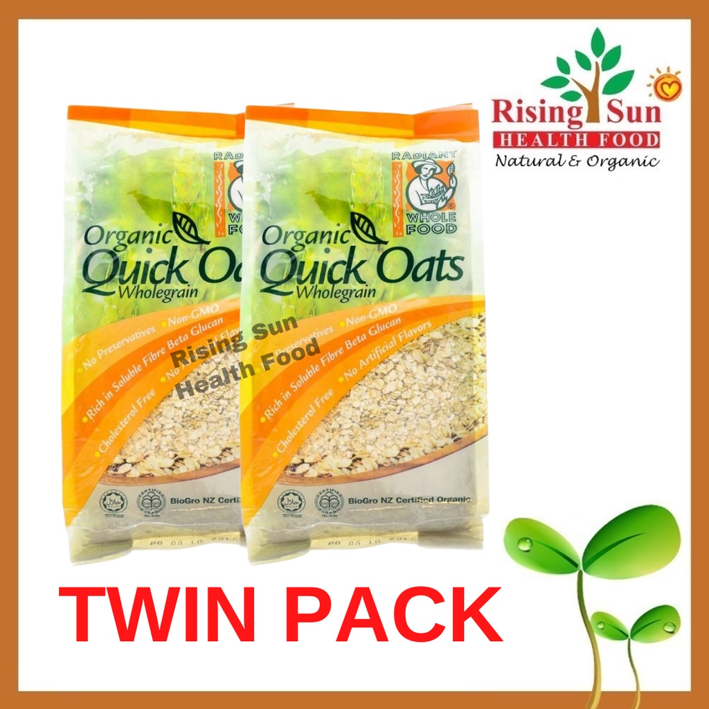 Radiant Organic Quick Oats 500g X 2 Twin Pack Shopee Malaysia 8089