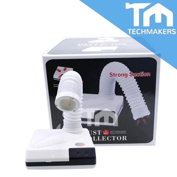 Dust Collector/ Fume Extrator/ Desktop Vacuum Cleaner Small Portable Strong Fan Easy Clean with Light Solder Dental DIY