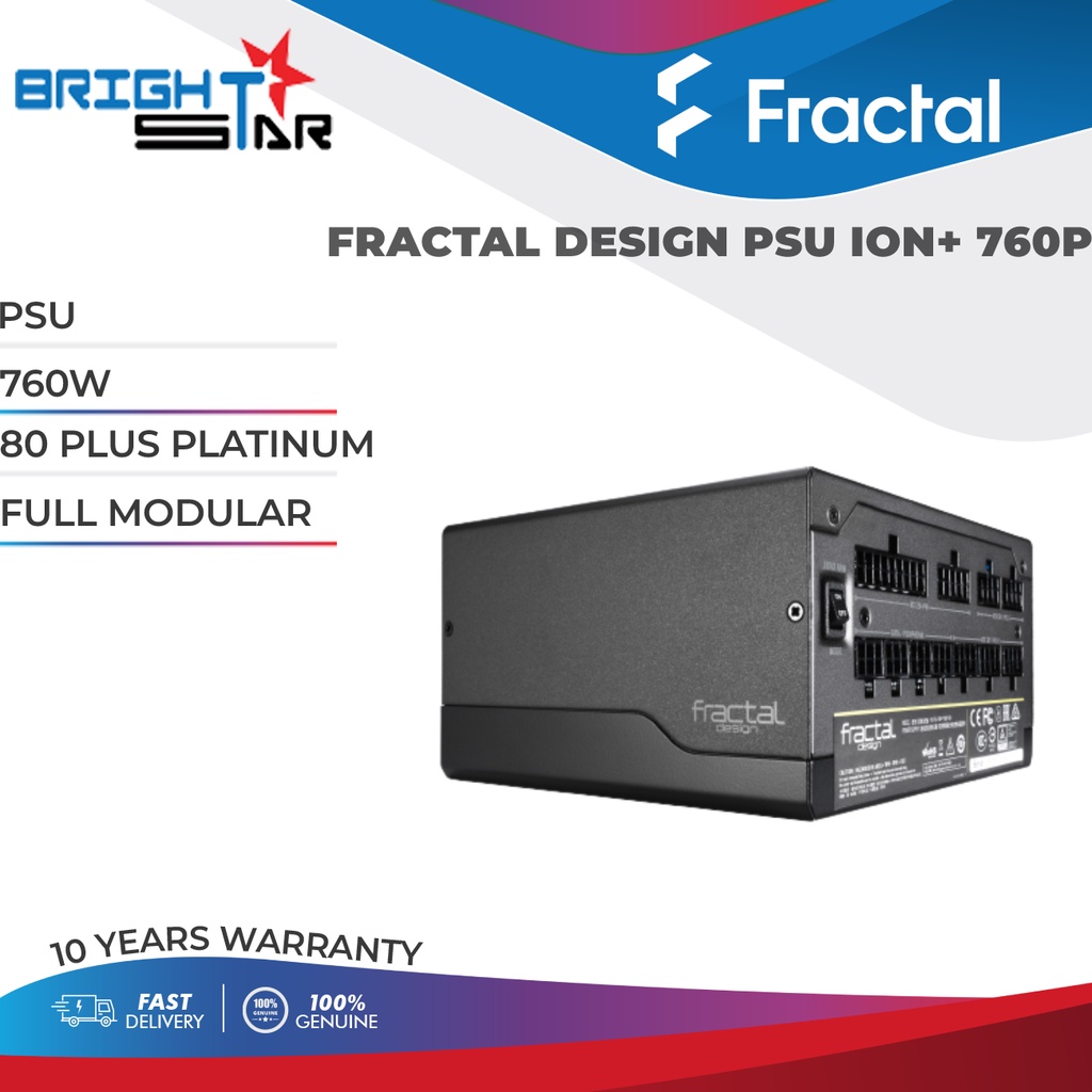 PSU / FRACTAL DESIGN PSU ION+ 760P / 760W / 80 PLUS PLATINUM / FULL ...