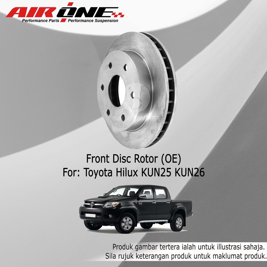 Toyota Hilux Vigo KUN25 KUN26 Front (Depan) Disc Rotor Racing Disc ...