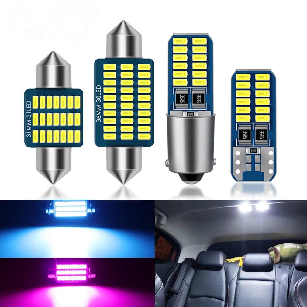 1pcs T10 LED W5W BA9S T4W C5W LED Bulbs Vehicle Interior Map Dome Trunk ...