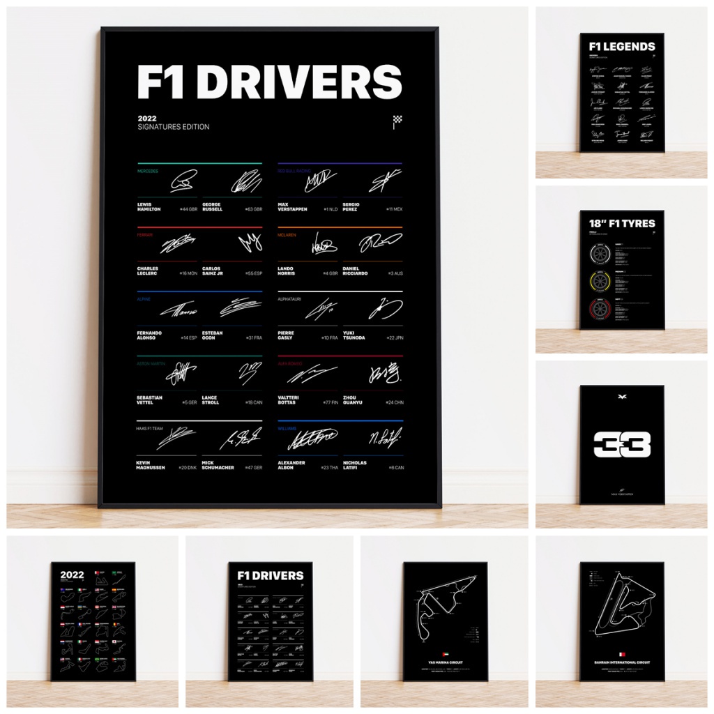 Hot F1 Car Poster Race Venue Track Name Poster Formula Car Sakhir