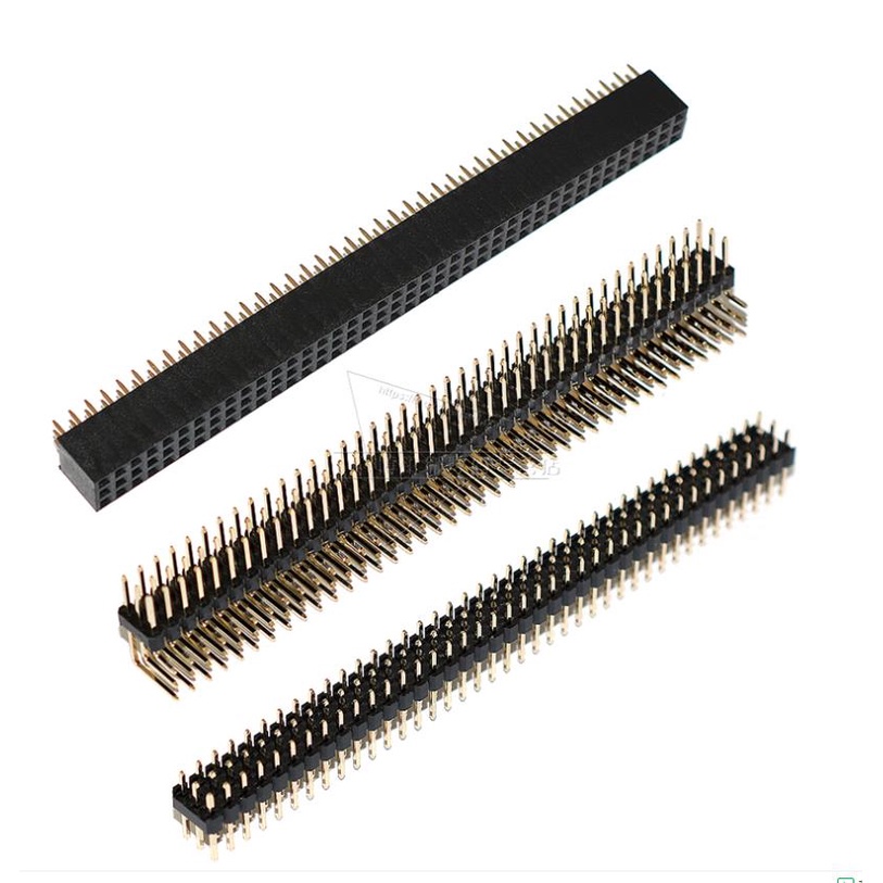 2.54mm Spacing Pin Header 3 * 40P Three Row Female Header Gold-Plated 3 ...