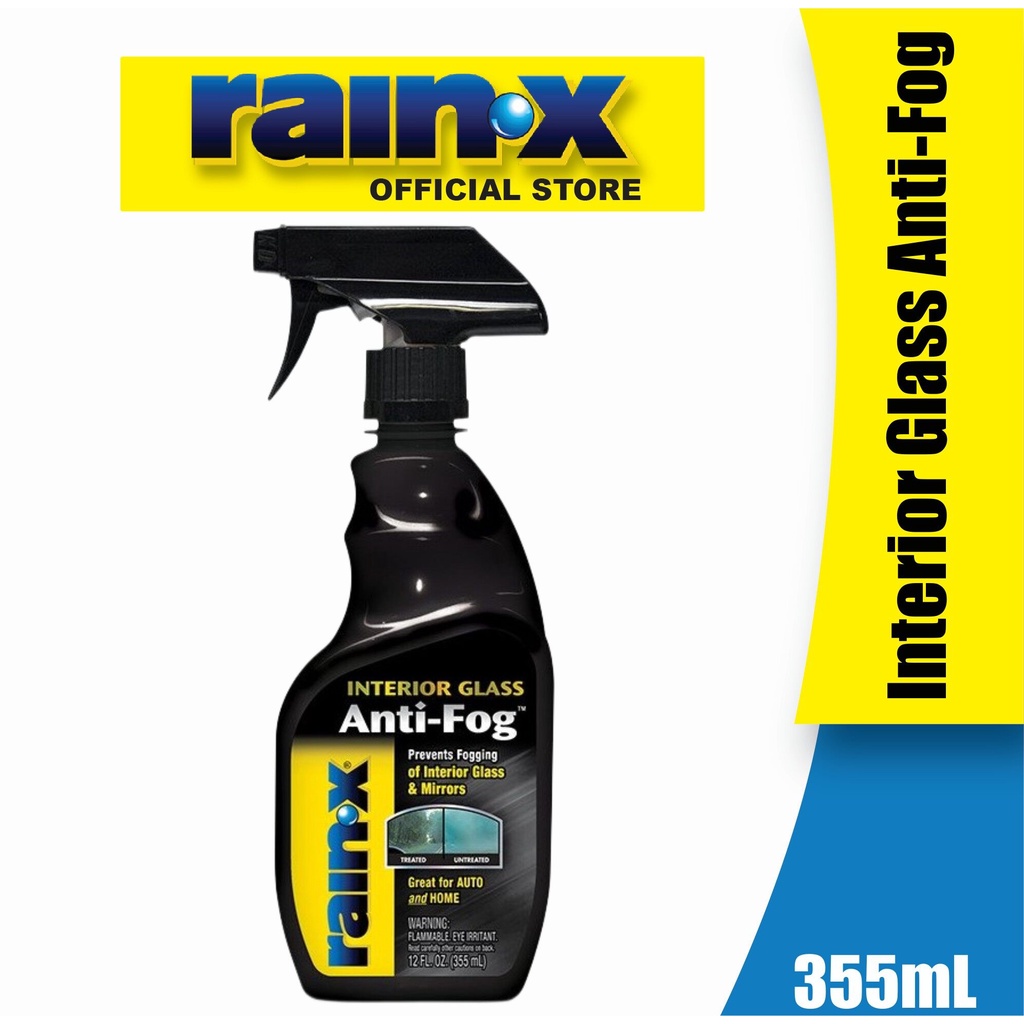 Rain-X Anti-Fog Trigger Spray 355mL Interior Glass Mirror Anti-Fog Haze  Smoke Bathroom Toilet Wipe Rain X