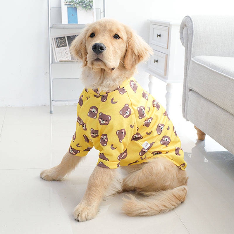 Dog Summer Breathable Golden Retriever Clothes Summer Thin Labrador ...