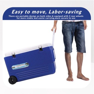 60L 80L Super Big Cooler Ice Box with Wheel Portable Storage Cold Box ...