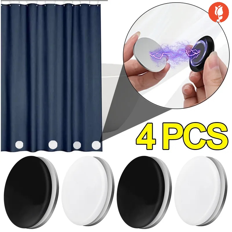 4Pcs Magnetic Curtain Weighted Buckles / Home Reusable Strong Magnets ...