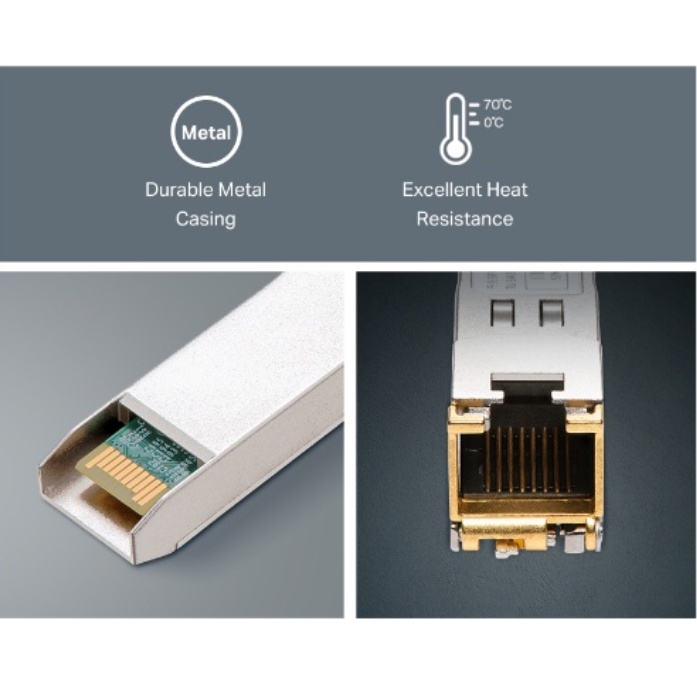 TP-LINK TL-SM331T / TL-SM5310-T 1000Base/10GBase RJ45 SFP/SFP+ Module ...