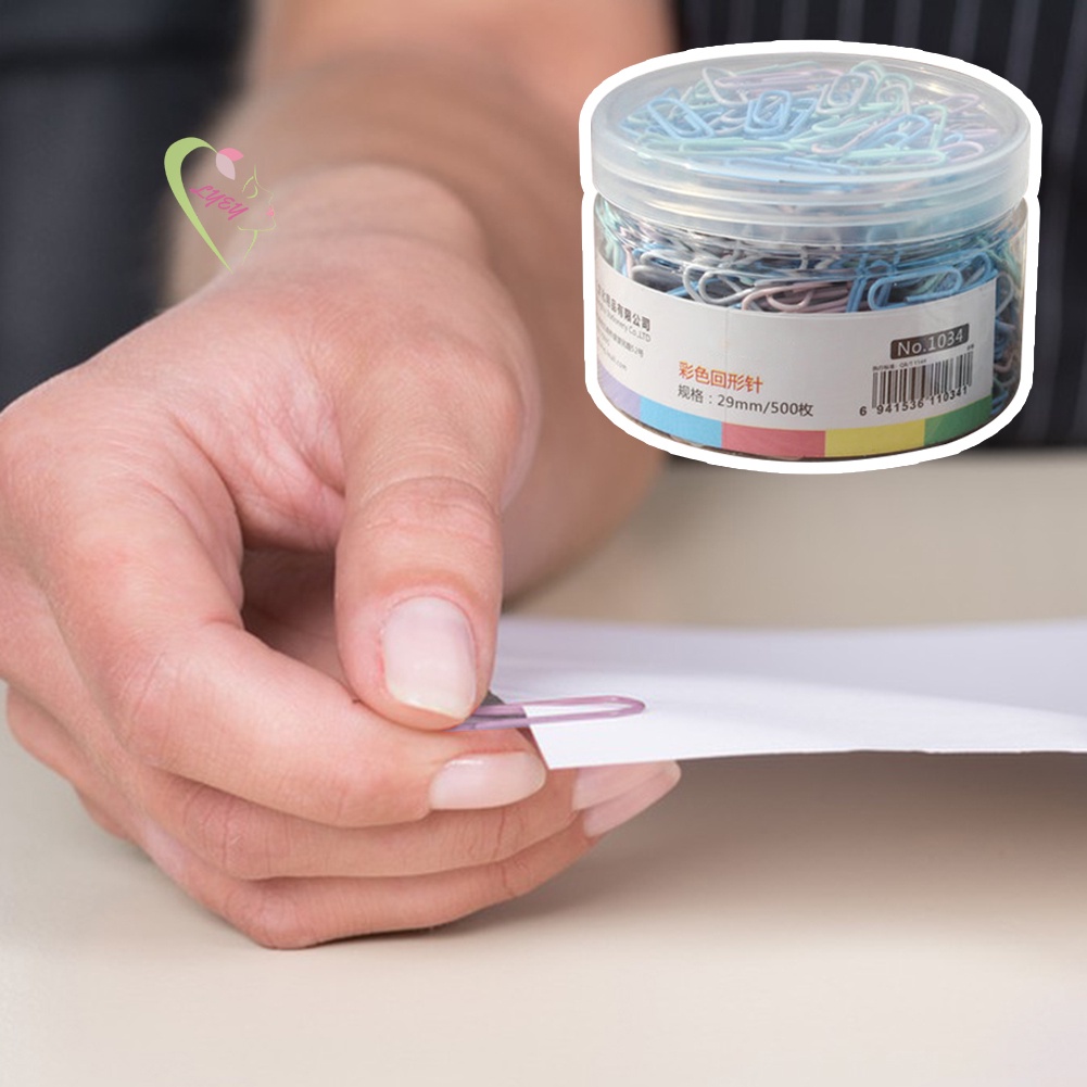 Colorful Paper Clips With 500 Piece HeavyDuty Coated File Clips For