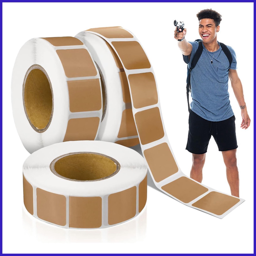 Square Target Pasters Kraft Paper Shootings Stickers 3 Rolls/3000pcs ...