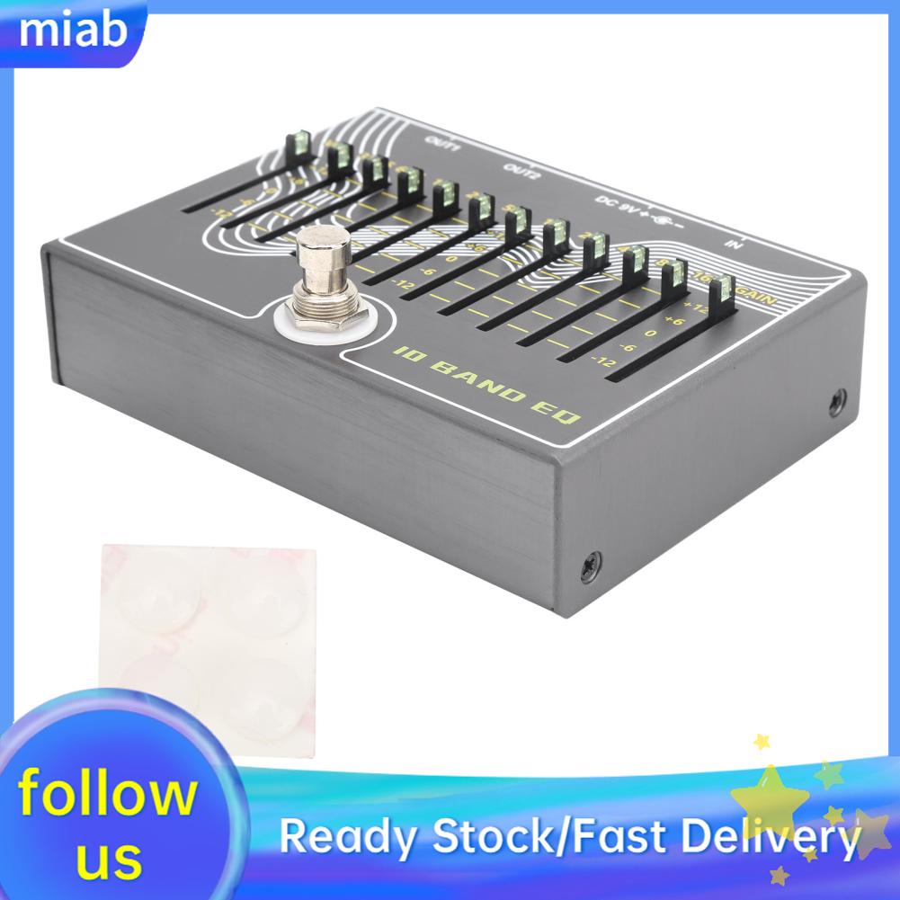 Maib Portable Equalizer 10‑Band with Volume/ Gain for Guitar Lovers
