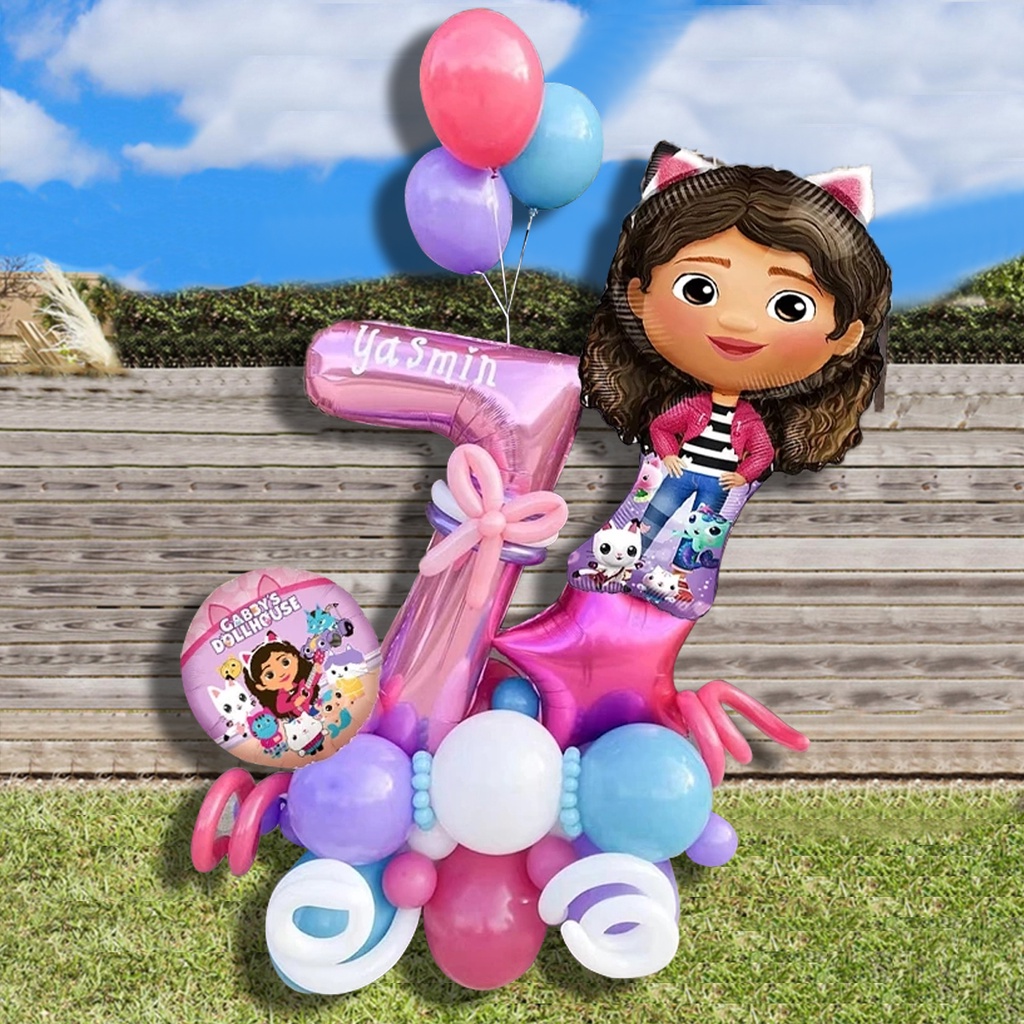 Party Decoration 36pcs/Set Gabby Dollhouse Balloons 1 2 3 4 5 6 7 8 9th