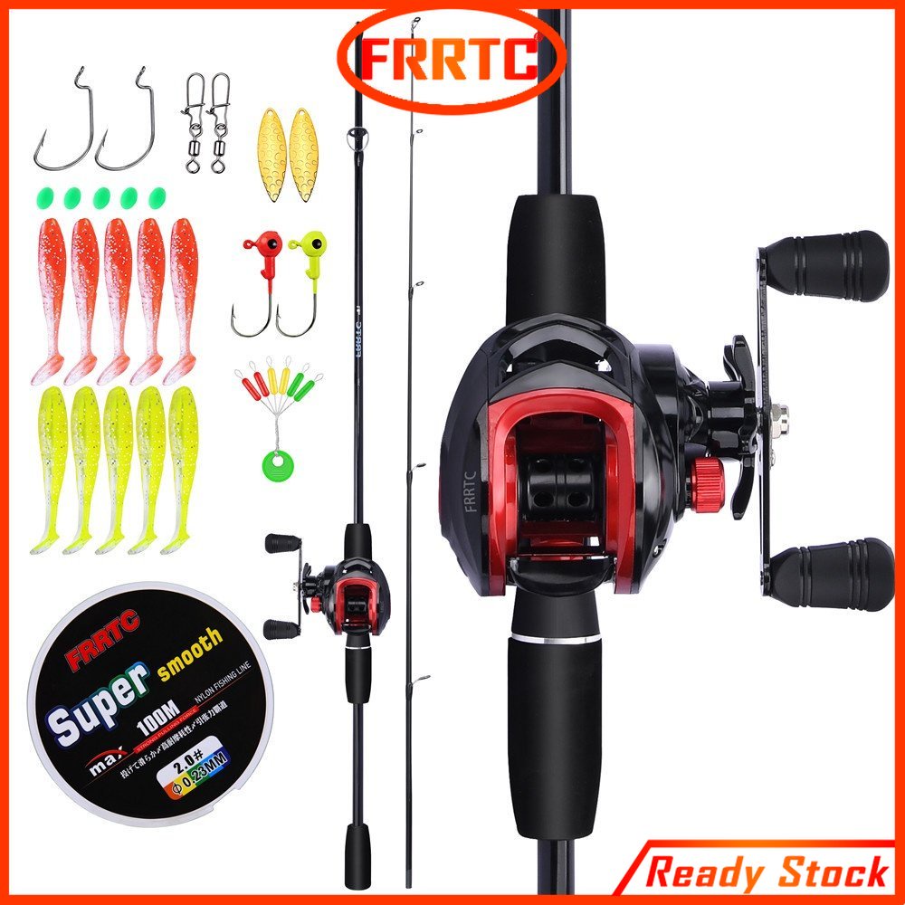 Ready Stock Malaysia FRRTC Fishing Rod Set Corbon Casting Rod