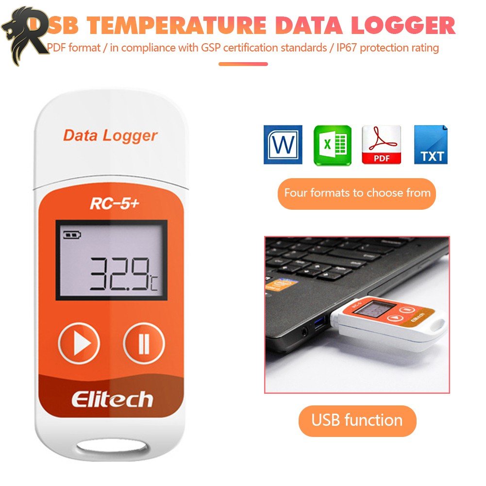 RL HW RC-5+ PDF Temperature Data Logger Datalogger Recorder Upgrade for ...