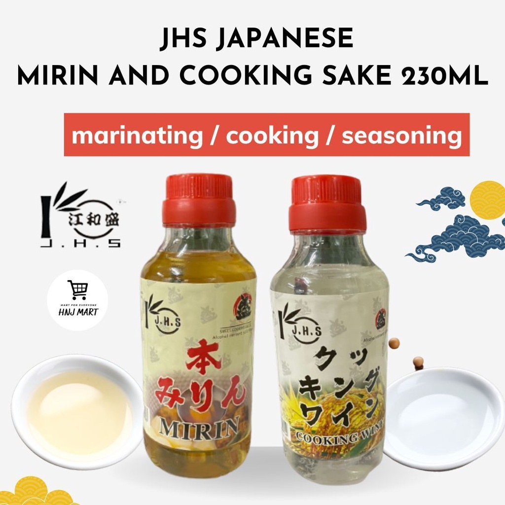 JHS Japanese Mirin & Cooking Sake 230ml Japanese Cooking Sake
