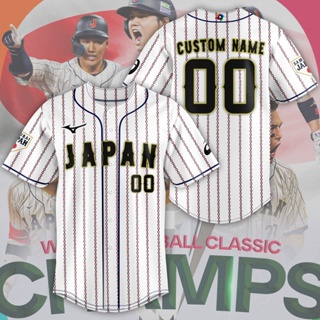 Vintage Mens Shohei Ohtani 16 Japan Samurai Pinstriped Baseball