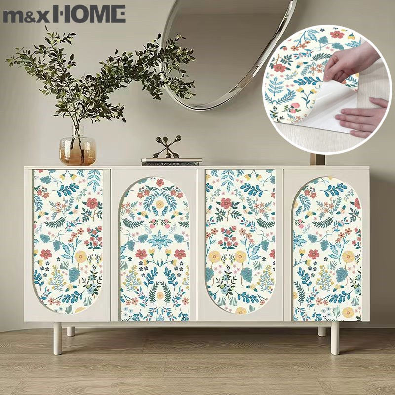 Cismmy Floral Peel and Stick Wallpaper Beige 17.5 x 197 Inches Boho | Removable Wallpaper for Bedroom Bathroom Easy Peel Off Contact Paper Renter Friendly Wall Paper, Wallpaper - Canada